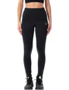 Adidas By Stella Mccartney Truestrength Logo-jacquard Recycled Stretch-jersey Leggings In Blue