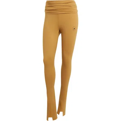 Adidas By Stella Mccartney Aeroready Leggings In Yellow