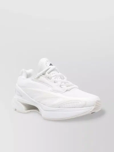 Adidas By Stella Mccartney Almond Toe Mesh Panels Rubber Sole Sneakers In White