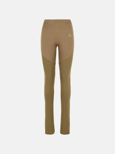 Adidas By Stella Mccartney Army Polyester Blend Trousers In Brown