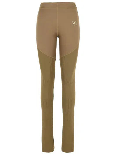Adidas By Stella Mccartney Army Polyester Blend Trousers In Brown