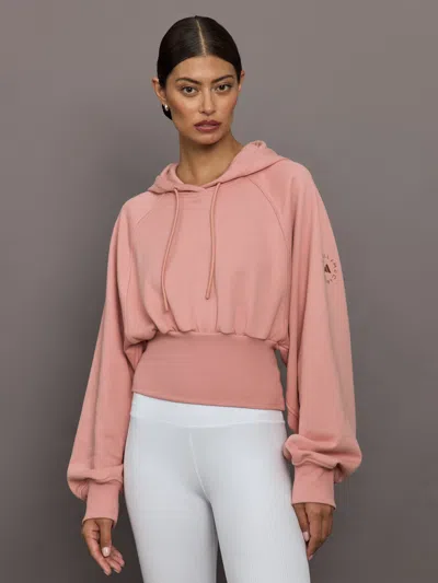 Adidas By Stella Mccartney Asmc Cropped Hoodie In Pink