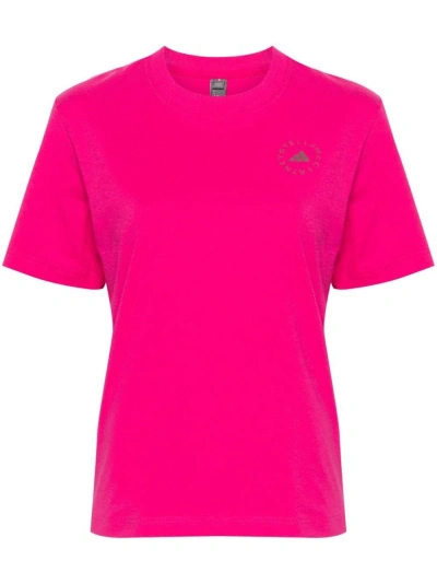 Adidas By Stella Mccartney Asmc Logo Tee In Pink