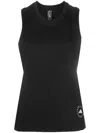 Adidas By Stella Mccartney Ribbed Tank Top In Black