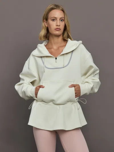 Adidas By Stella Mccartney Asmc Peplum Hoodie In White