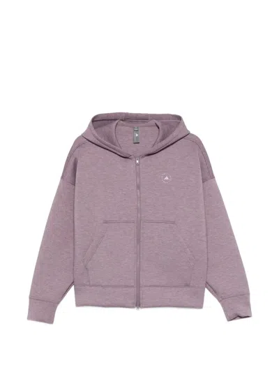 Adidas By Stella Mccartney Hooded Sweatshirt Logo Front Pouch Pocket In Purple