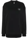 Adidas By Stella Mccartney Logo Cotton Blend Sweatshirt In Black