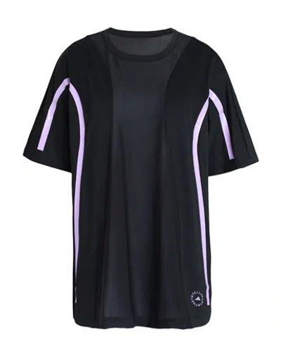 Adidas By Stella Mccartney Asmc Tpa L Tee Woman T-shirt Black Size Xs Recycled Polyester, Elastane