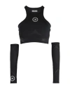 Adidas By Stella Mccartney Asmc Tpa Running Crop Woman Top Black Size 4 Recycled Polyester, Recycled In Black
