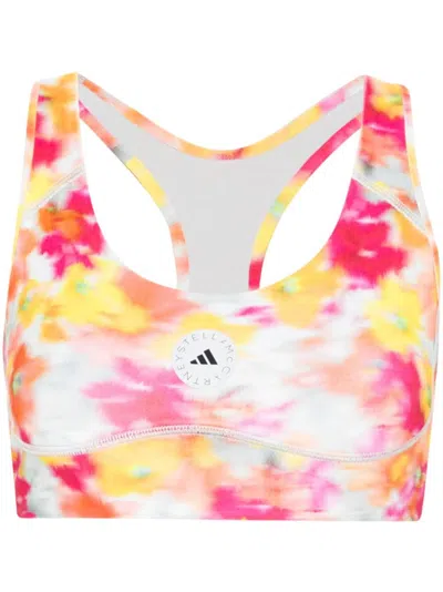 Adidas By Stella Mccartney Asmc Tpr Bra In Orange
