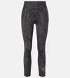 Adidas By Stella Mccartney Asmc Tpr Printed High-rise Leggings In Black