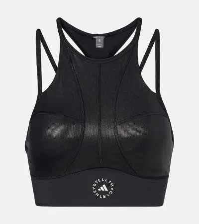 Adidas By Stella Mccartney Asmc Tpr Sports Bra In Black