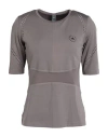 Adidas By Stella Mccartney Asmc Tpr Tee Woman T-shirt Taupe Size S Recycled Polyester, Elastane In Beige