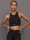 Adidas By Stella Mccartney Asmc Truepace Running Crop In Black