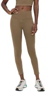 Adidas By Stella Mccartney Asmc Truestrength Yoga 7/8 Leggings Brown Moss In Green