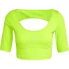 Adidas By Stella Mccartney Back Cutout Crop Top In Multi