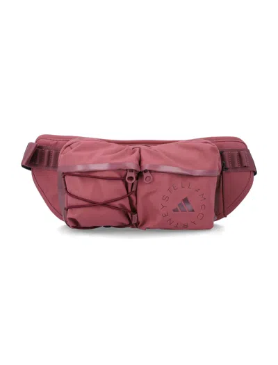 Adidas By Stella Mccartney Belt Bag For Women With Adjustable Strap, Multiple Zip Pockets & Bungee D In Viola