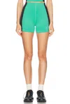 Adidas By Stella Mccartney Asmc Short Leggings In Bright Green & Carbon