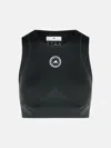 Adidas By Stella Mccartney Black Polyester Blend Crop Top In Black