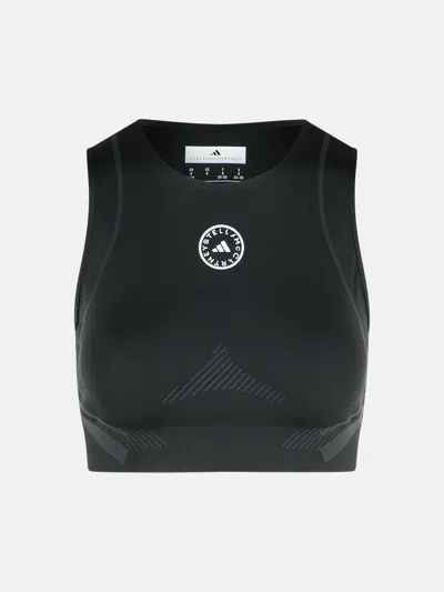 Adidas By Stella Mccartney Black Polyester Blend Crop Top