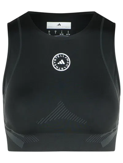 ADIDAS BY STELLA MCCARTNEY ADIDAS BY STELLA MCCARTNEY BLACK POLYESTER BLEND CROP TOP