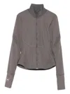Adidas By Stella Mccartney Brown High Neck Jacket In Black