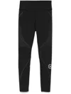 Adidas By Stella Mccartney Asmc Stripe-detail Leggings In Black