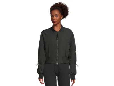 Adidas By Stella Mccartney By Stella Mccartney Truenature Woven Bomber Cropped Jacket In Black