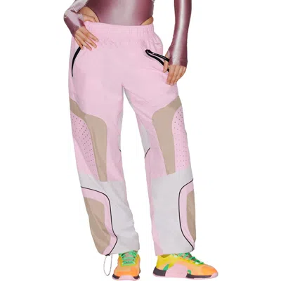 Adidas By Stella Mccartney Colorblock Woven Pants In Pink