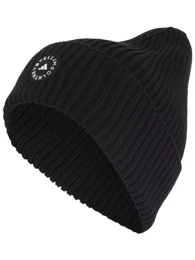 Adidas By Stella Mccartney Adidas By Stella Mc Cartney Cotton Blend Beanie In Black