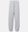 Adidas By Stella Mccartney Cotton-blend Fleece Sweatpants In Gray