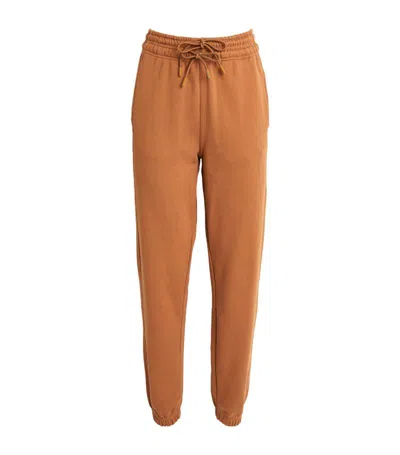 Adidas By Stella Mccartney Cotton-blend Sweatpants In Brown