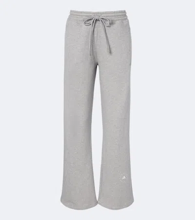 Adidas By Stella Mccartney Cotton Jersey Sweatpants In Gray