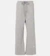 Adidas By Stella Mccartney Cotton Wide-leg Sweatpants In Grey