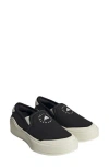 Adidas By Stella Mccartney Logo-print Slip-on Sneakers In Core Black/white/white