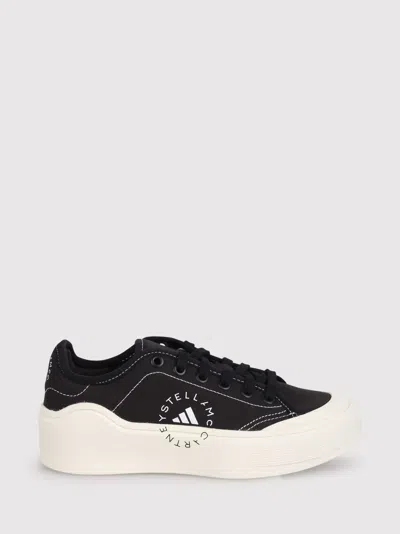 Adidas By Stella Mccartney Court Sneakers In Black
