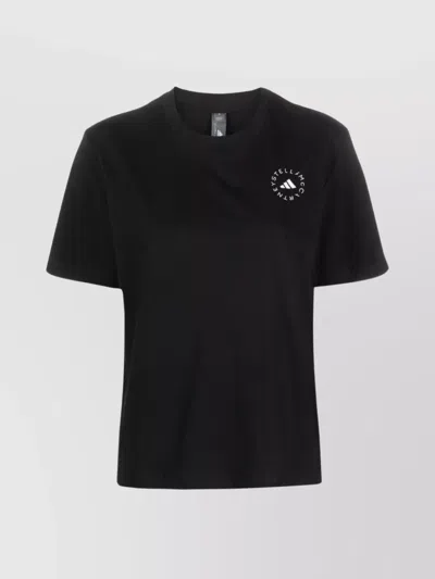 ADIDAS BY STELLA MCCARTNEY COTTON BLEND LOGO PRINT SHORT-SLEEVE T-SHIRT