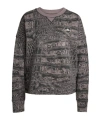 Adidas By Stella Mccartney Crocodile-print Long-sleeve Sweatshirt In Black