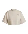 Adidas By Stella Mccartney Cropped T-shirt In Nude