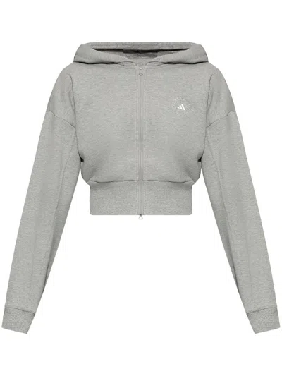 Adidas By Stella Mccartney Sportswear Cropped Hoodie In Grey