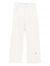 Adidas By Stella Mccartney Drawstring Cotton Track Pants In White