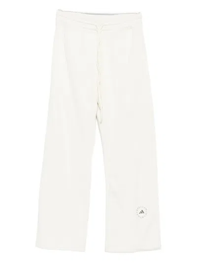 Adidas By Stella Mccartney Drawstring Cotton Track Pants In White