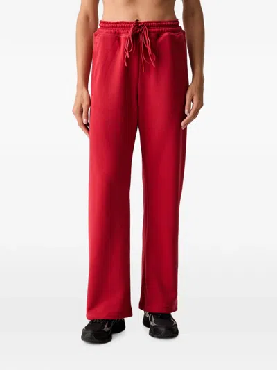 Adidas By Stella Mccartney Drawstring Logo-print Track Pants In Red
