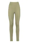 Adidas By Stella Mccartney Leggings With High Waistband And Seam Detailing In Green