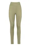 Adidas By Stella Mccartney Leggings With High Waistband And Seam Detailing In Green