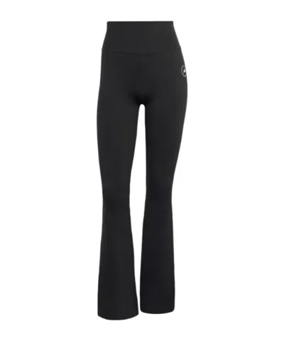 Adidas By Stella Mccartney Flared Performance Trousers In Black