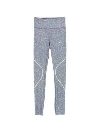 Adidas By Stella Mccartney Floral Active Trousers In Gray