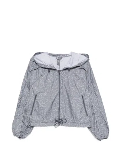 Adidas By Stella Mccartney Floral Hooded Jacket In Neutral