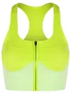Adidas By Stella Mccartney Polyester Racerback Top Elasticated Hem In Green