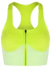 Adidas By Stella Mccartney Polyester Racerback Top Elasticated Hem In Green